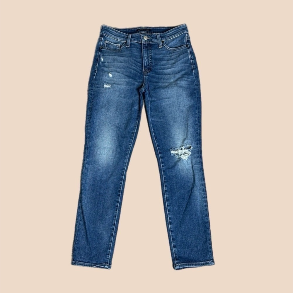 Lucky Brand Women’s Hayden Mid Rise Skinny Jeans Distressed Blue Sz 6/28